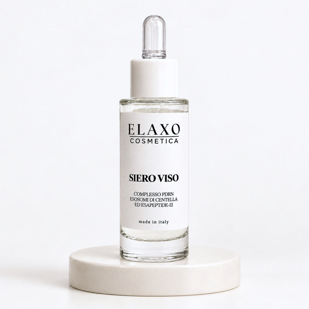N°1 Siero Viso PDRN ELAXO, flacone in vetro con contagocce