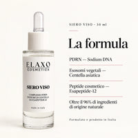 Formula Siero Viso ELAXO con PDRN, esosomi di Centella asiatica ed Esapeptide-12